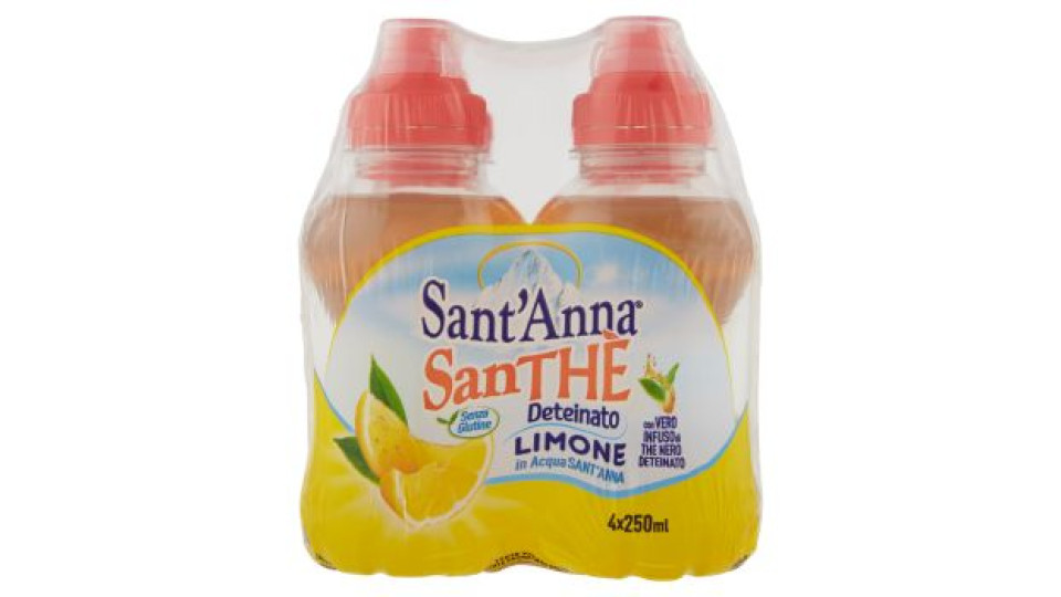 SanThè Sant'Anna Deteinato Limone 4 x 250 ml