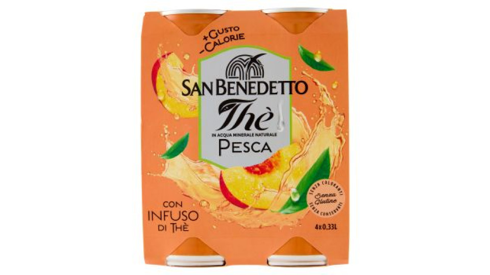 San Benedetto Thè Pesca lattina sleek 4 x 0,33 L