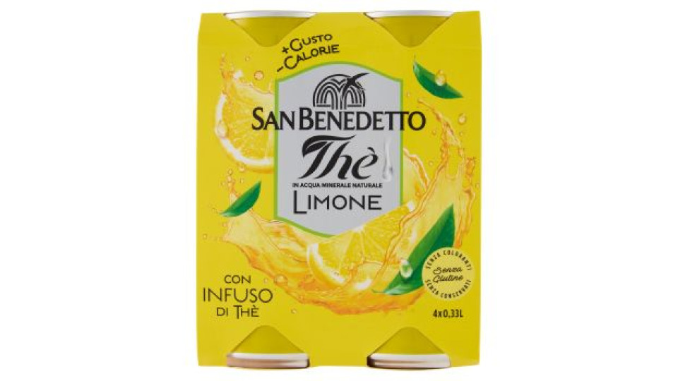 San Benedetto Thè Limone lattina sleek 4 x 0,33 L