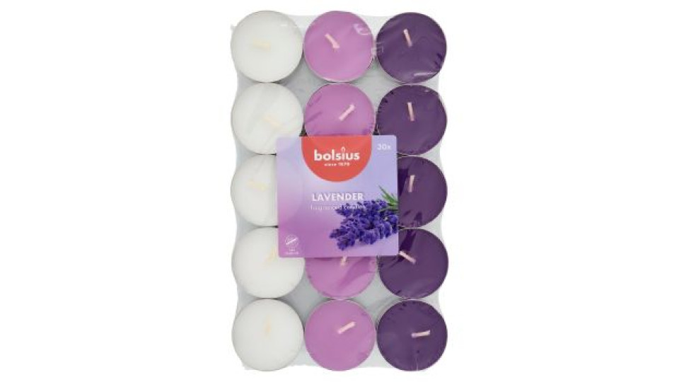bolsius Lavender fragranced candles 30 pz