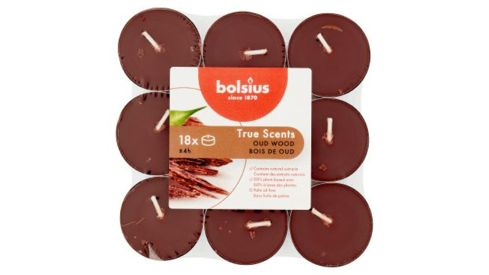 bolsius True scents Oud Wood 18 pz