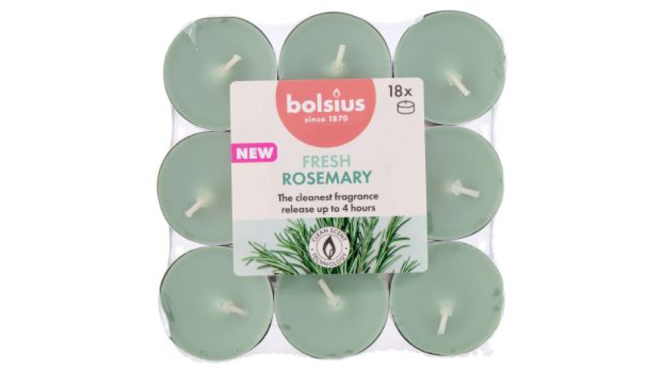 bolsius Tealight profumate 4h - Rosmarino 18 pz