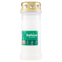 bolsius Cero cimiteriale con parapioggia NR6L 70 h - Bianco