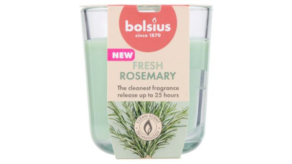 bolsius Candela profumata in bicchiere 80/73 25 h - Rosmarino