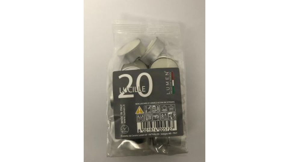 Lumen, Candele tealight trasparenti 20 pezzi