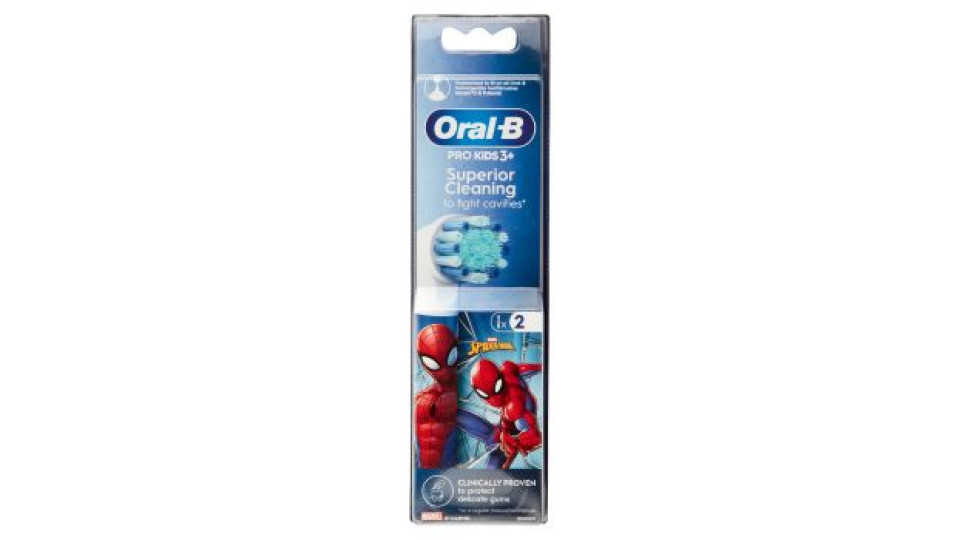 Oral-B Testine di Ricambio per Spazzolino Elettrico Marvel Spider-Man 2 pz