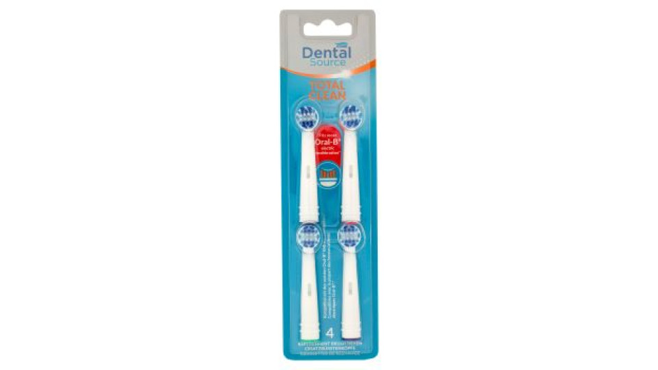 Dental Source Total Clean Replacement Brush Heads 4 pz