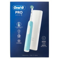 Oral-B Spazzolino Elettrico Denti Ricaricabile Pro Series 1 Caribbean Blue Travel Edition
