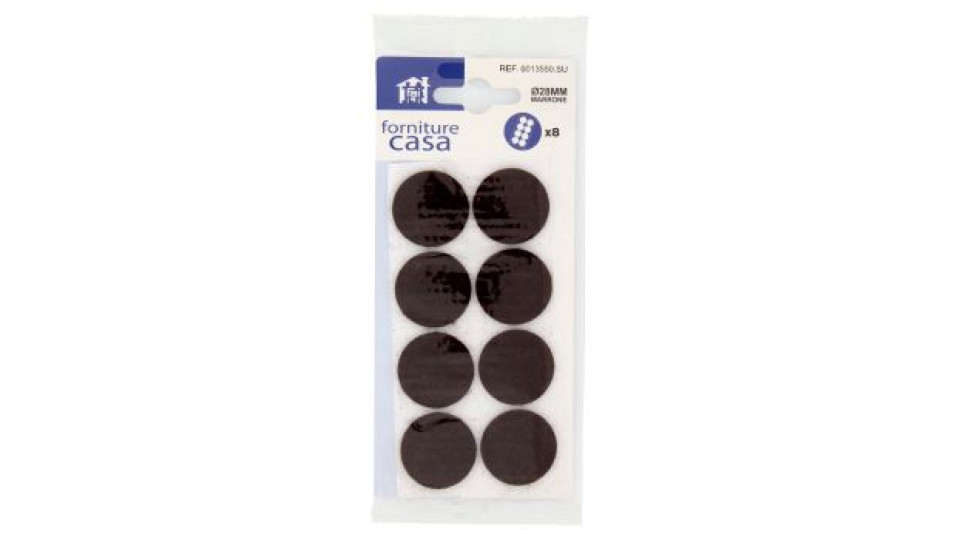 Fai forniture casa Feltrini Adesivi Ø28mm Marrone 8 pz