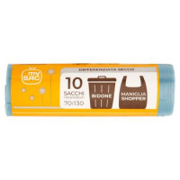 my Sac Differenziata Secco Sacchi Trasparenti 70x130 Bidone 10 pz