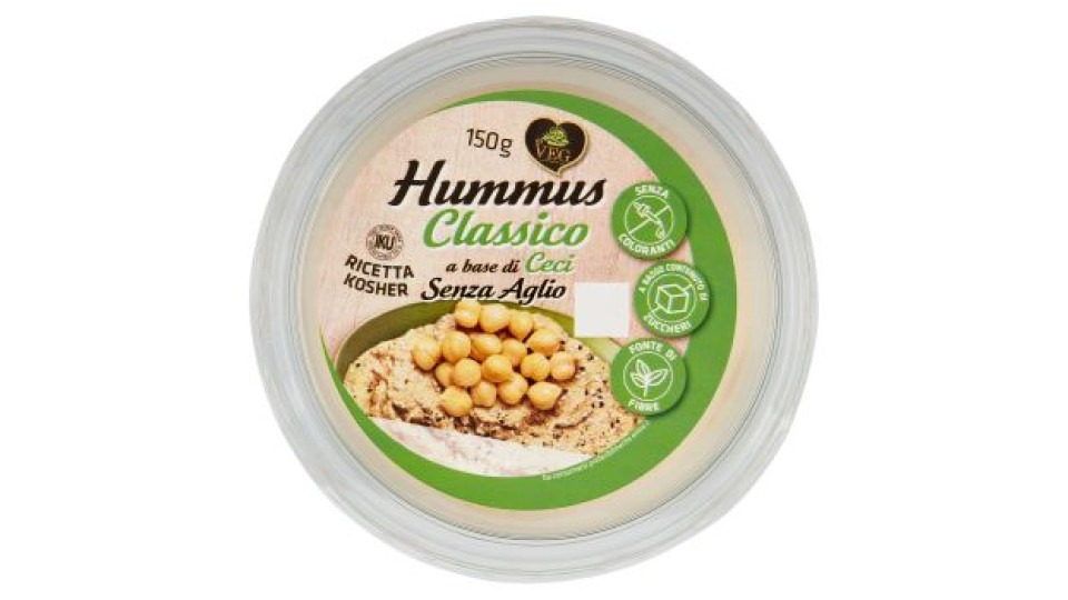 io VEG Hummus Classico a base di Ceci Senza Aglio 150 g