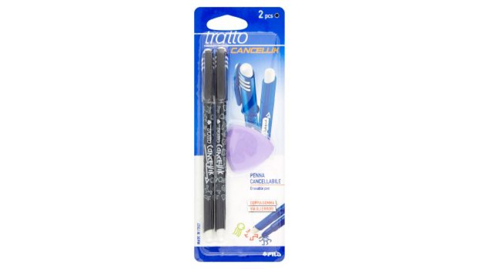 Tratto Cancellik Penna cancellabile 2 pcs nero