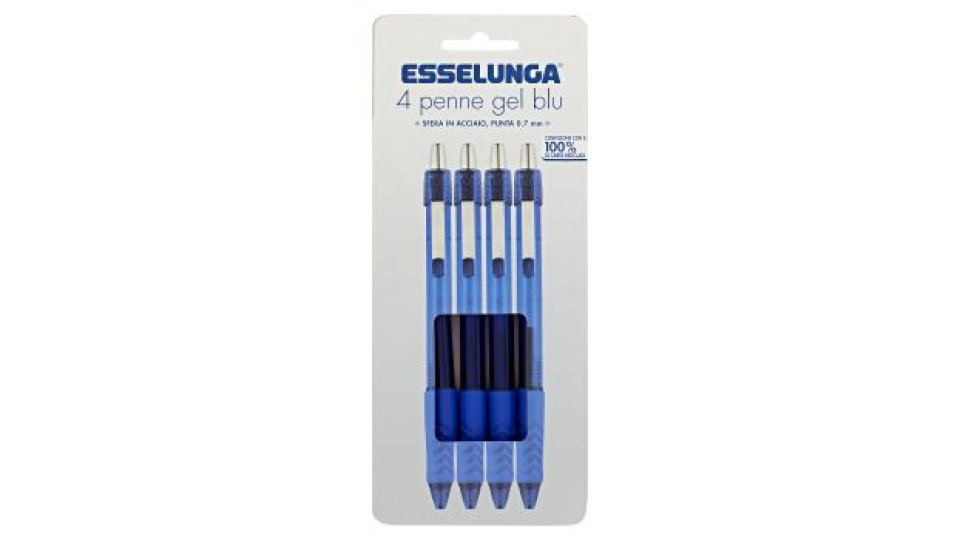 Esselunga Penne gel blu 4 pz