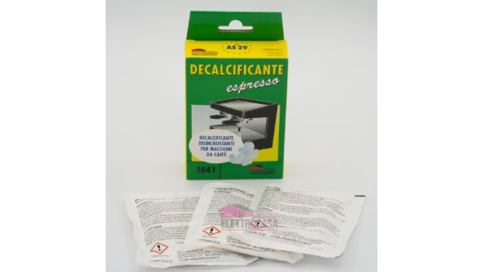 ELETTROCASA, DECALCIFICANTE DISINCROSTANTE PER MACCHINE DA CAFFE' - 3 BUSTINE MONODOSE - PESO NETTO TOTALE 90 GRAMMI
