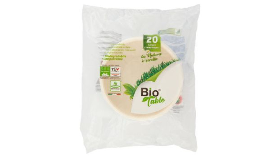 Bio Table Ciotole Compostabili 20 pz