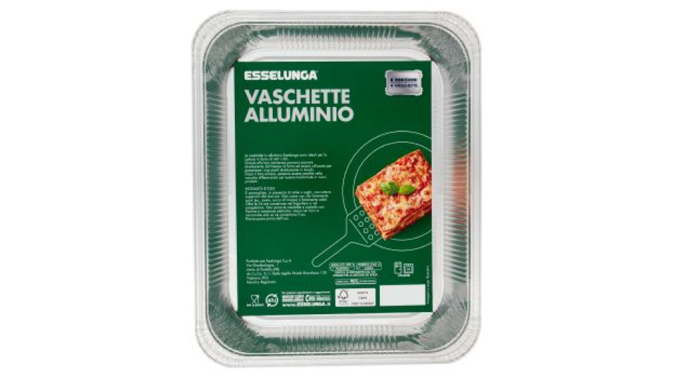 Esselunga Vaschette alluminio 6 porzioni 4 pz