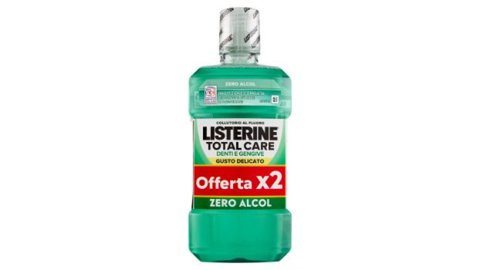Listerine Total Care Denti e Gengive Gusto Delicato Zero Alcol 2 x 500 ml