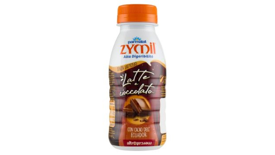 Zymil Alta Digeribilità Senza Lattosio Latte e cioccolato con Cacao dell'Ecuador altromercato 250 ml