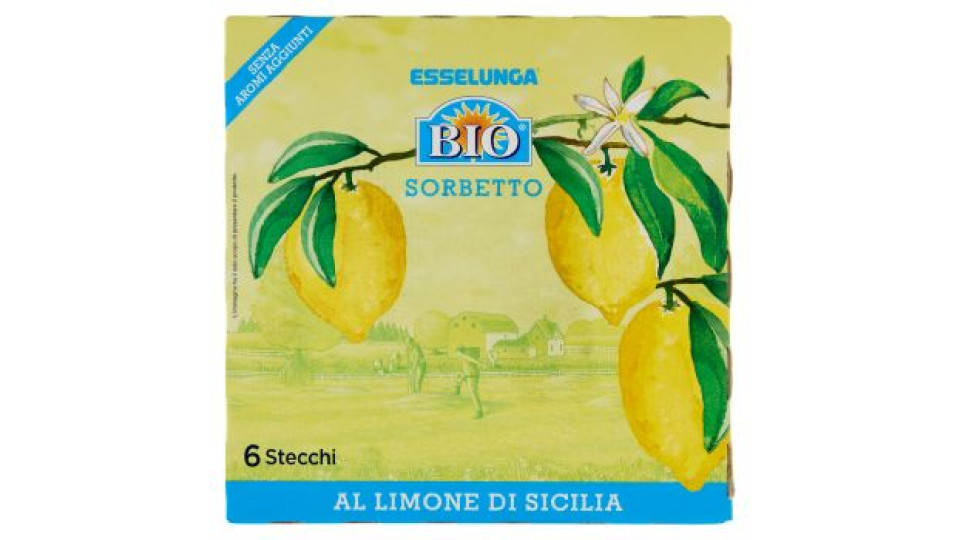Esselunga Bio Sorbetto al limone di Sicilia 6 x 65 g
