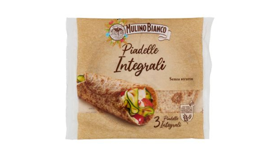 Mulino Bianco Piadelle Integrali Ideale per Piadina 3pz 225g