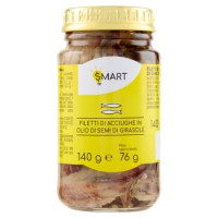 Smart Filetti di acciughe in olio di semi di girasole 140 g