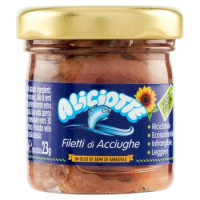 L'Isola d'Oro Aliciotte Filetti di Acciughe in Olio di Semi di Girasole 42 g