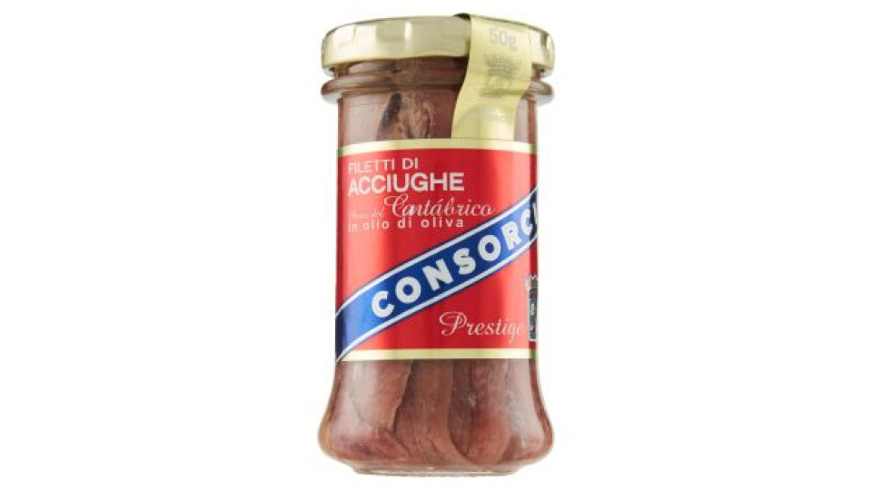 Consorcio Prestige Filetti di Acciughe Pesca del Cantábrico in olio di oliva 100 g