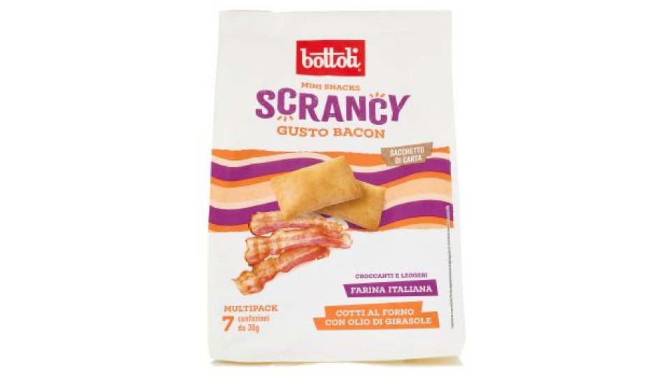 bottoli Mini Snacks Scrancy Gusto Bacon 7 x 30 g
