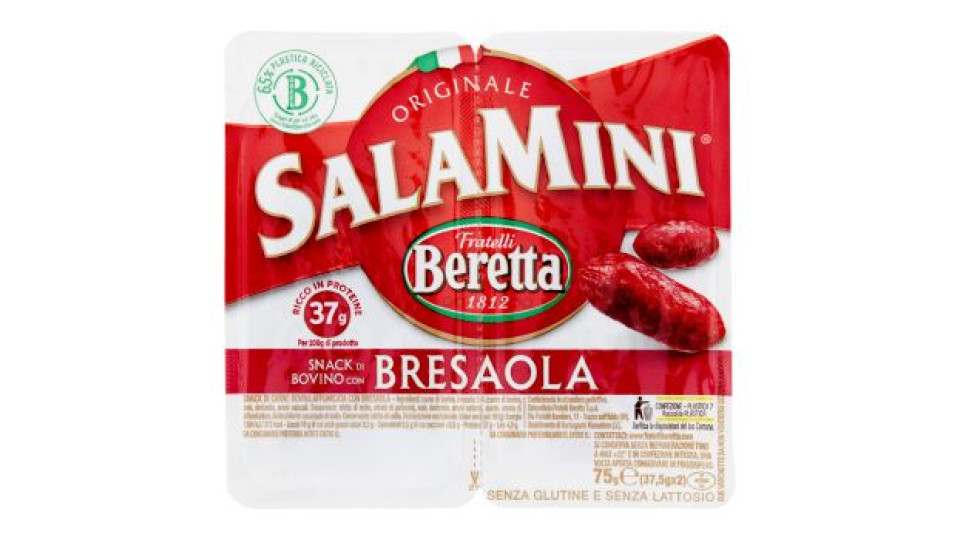 Fratelli Beretta SalaMini Snack di Bovino con Bresaola 2 x 37,5 g