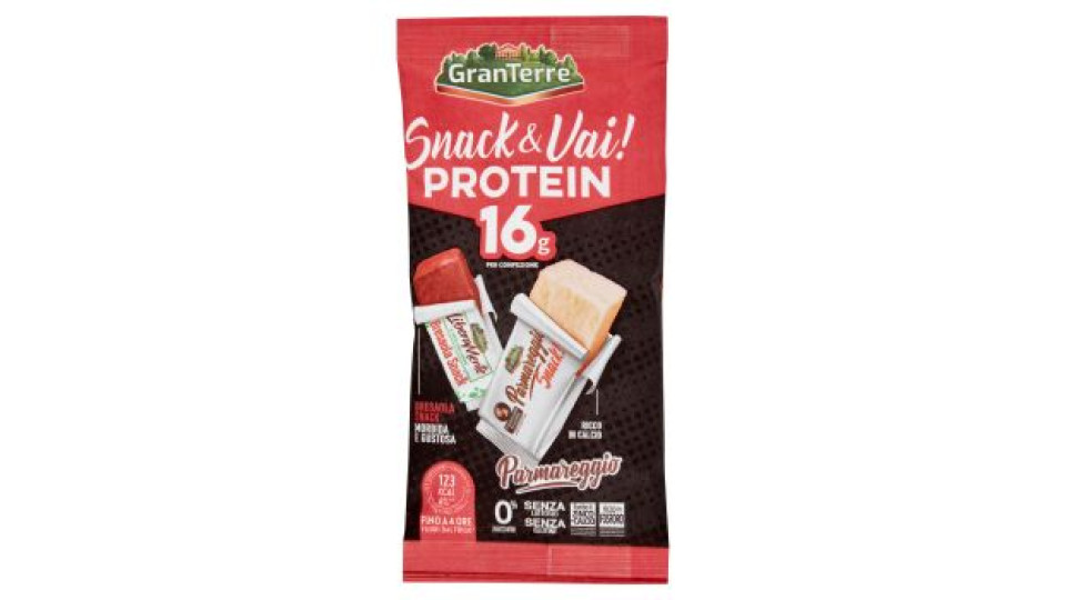 Parmareggio Snack & Vai! Protein 16g Parmigiano Reggiano DOP e Barretta di Bresaola 42 g