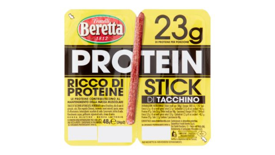 Fratelli Beretta Protein 23g Stick di Tacchino 2 x 24 g