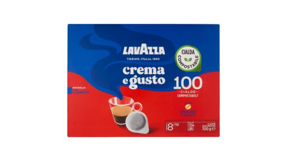 Lavazza crema e gusto Classico 100 Cialde Compostabili* 700 g