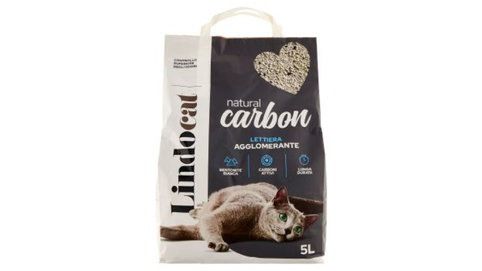 Lindocat natural carbon Lettiera Agglomerante 5 L