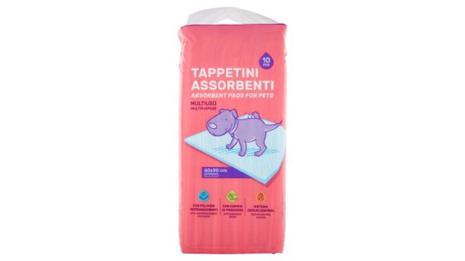 Tappetini Assorbenti Multiuso 60x90 cm 10 pz