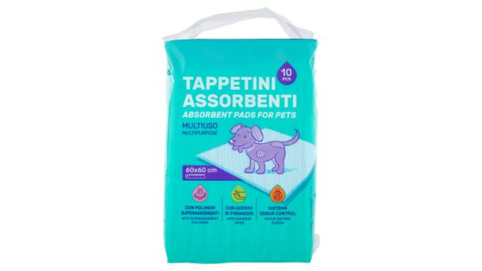 Tappetini Assorbenti Multiuso 60x60 cm 10 pz