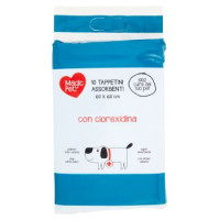 Magic Pet Tappettini Assorbenti 60 x 60 cm con clorexidina 10 pz