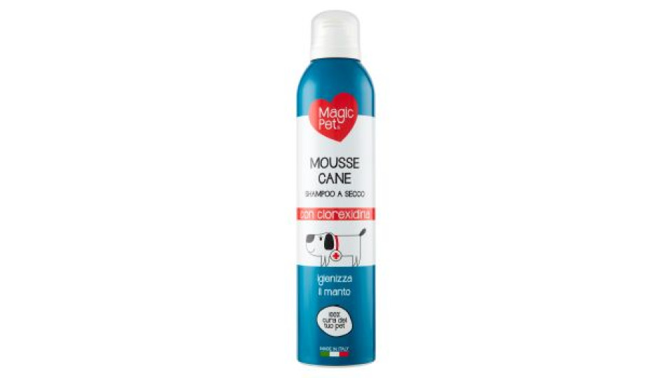 Magic Pet Mousse Cane Shampoo a Secco con clorexidina 300 ml