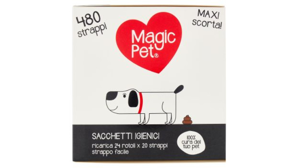 Magic Pet Sacchetti Igienici ricarica rotoli 24 pz