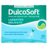 DulcoSoft Polvere per soluzione orale - Macrogol 4000 Lassativo Delicato Bustine 20 x 10 g