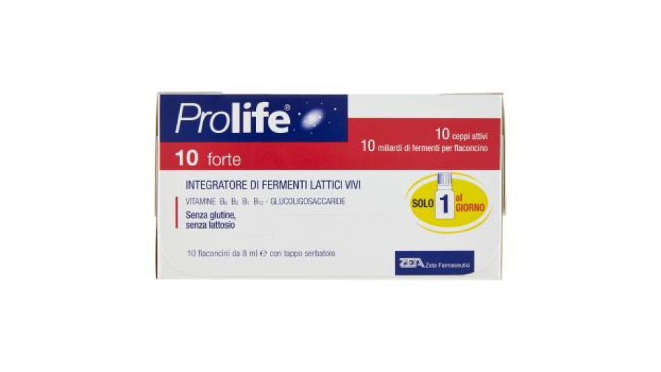 Prolife 10 forte Integratore di Fermenti Lattici Vivi flaconcini 10 x 8 ml