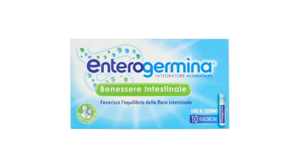 enterogermina Integratore Alimentare Benessere Intestinale Flaconcini 10 x 5 ml