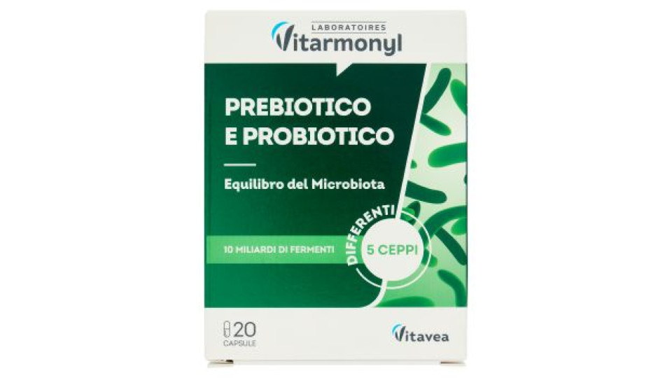 Laboratoires Vitarmonyl Prebiotico e Probiotico 20 Capsule 7,90 g