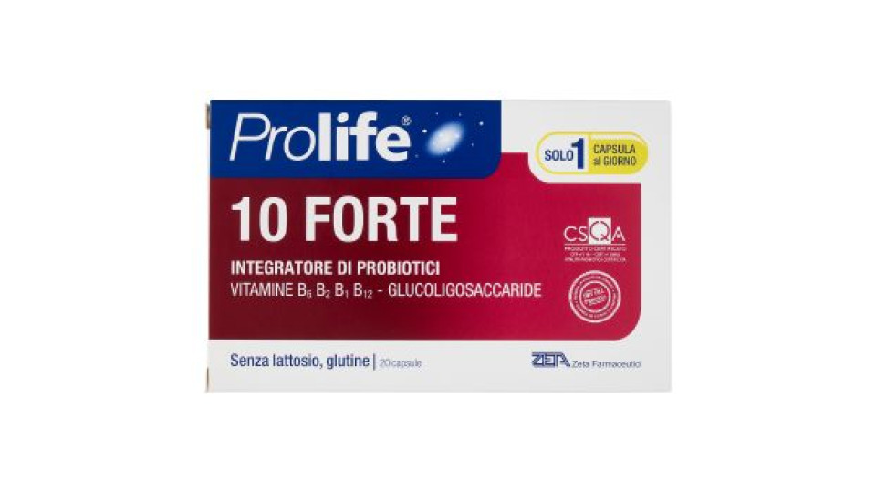 Prolife 10 Forte Integratore di Probiotici 20 capsule 10,2 g