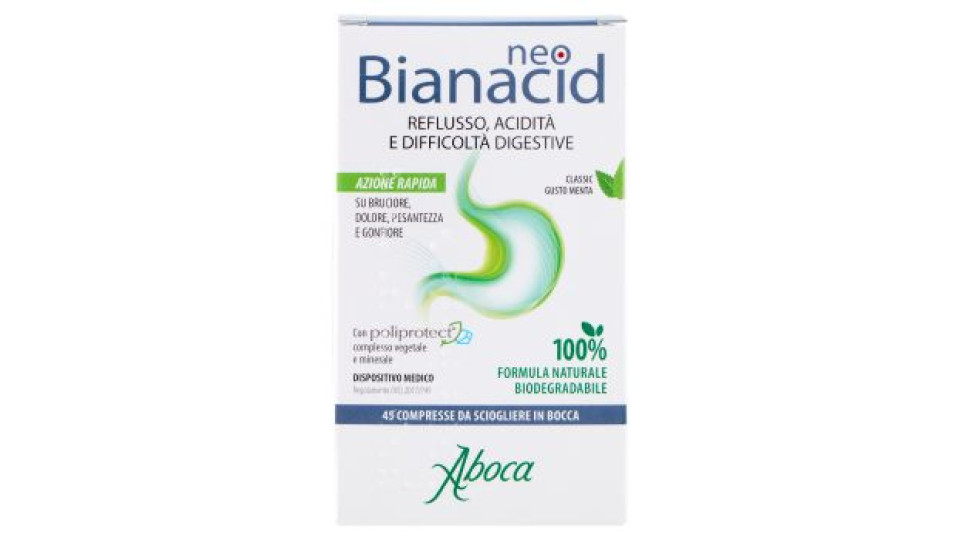Aboca neoBianacid Compresse da Sciogliere in Bocca 45 x 1,55 g
