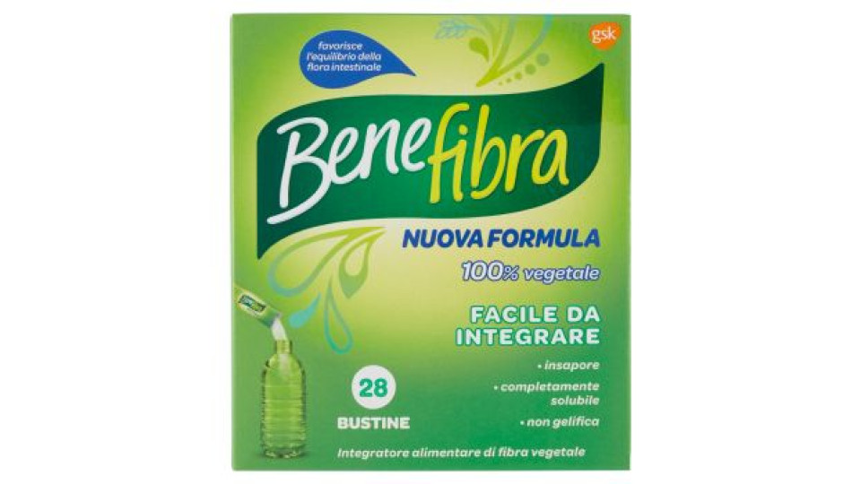 Benefibra Integratore alimentare di fibre alimentari Integratore intestino 28 bustine 98 g