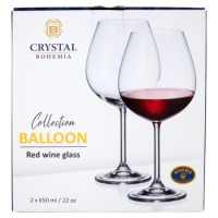 Crystal Bohemia Traditional Collections Collection Balloon Red wine glass 2 x 650 ml