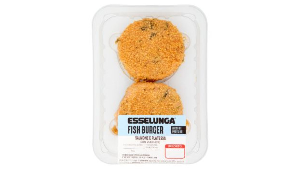 Esselunga Fish burger salmone e platessa con zucchine 160 g