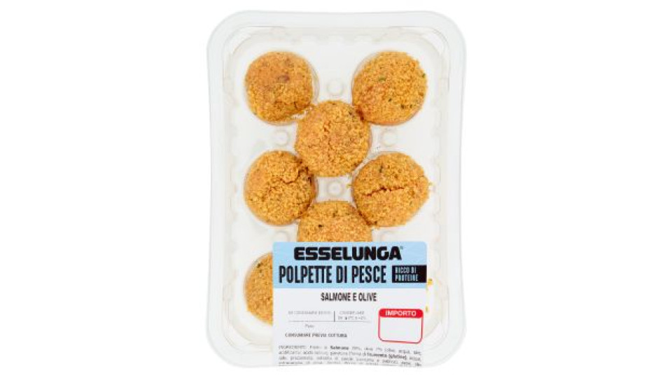 Esselunga Polpette di pesce salmone e olive 180 g