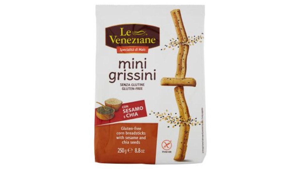 Le Veneziane mini grissini con Sesamo e Chia 250 g
