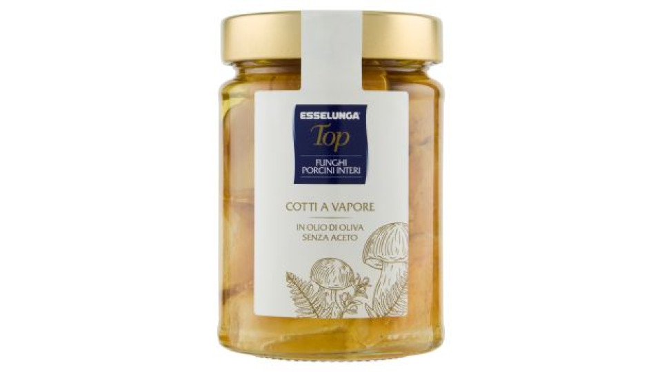 Esselunga Top Funghi porcini interi cotti a vapore in olio di oliva senza aceto 280 g